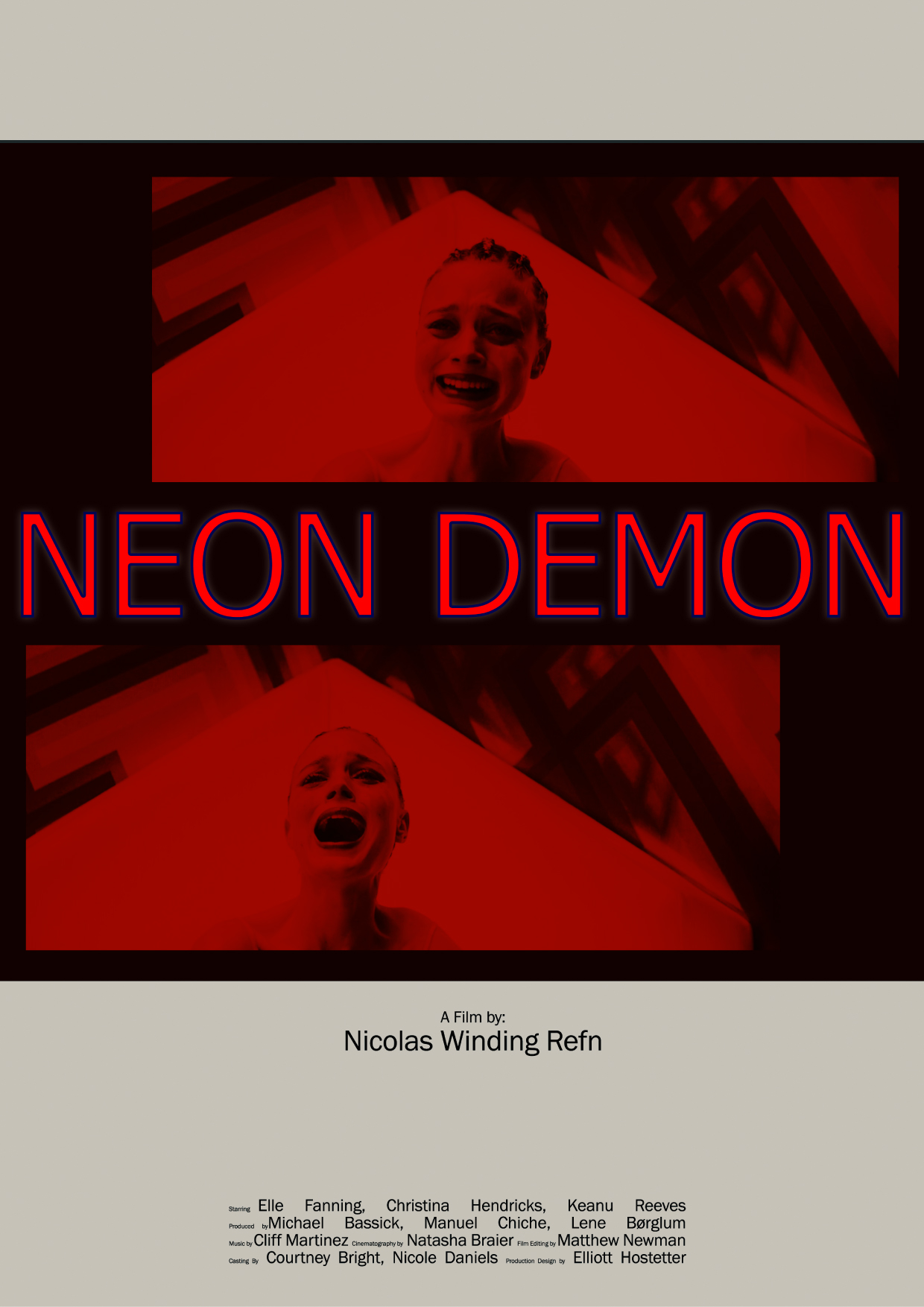 Neon Demon Experimental Film Poster پوستر تجربی فیلم Neon Demon